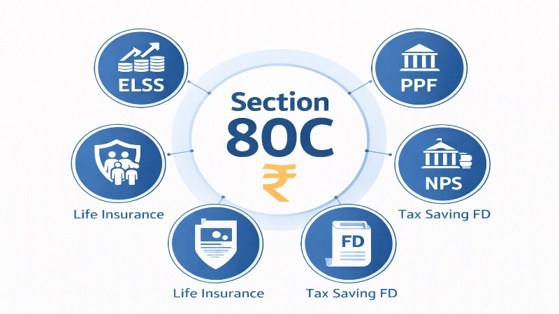 section 80C tax saving options India ELSS PPF NPS tax saving investments