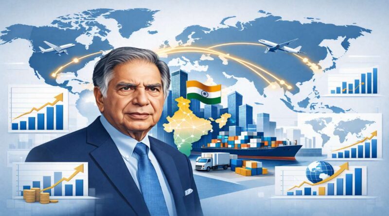 Ratan Tata and Tata Group global expansion strategy illustration
